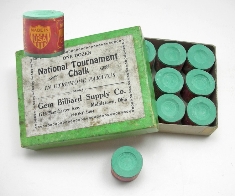 Old Round National Tournament Billiard Chalk